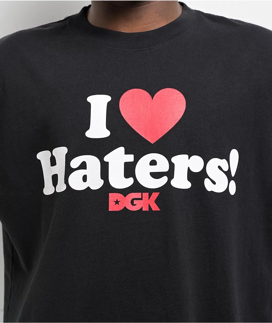 DGK I Love Haters Heavyweight Vintage Black T-Shirt Product Image