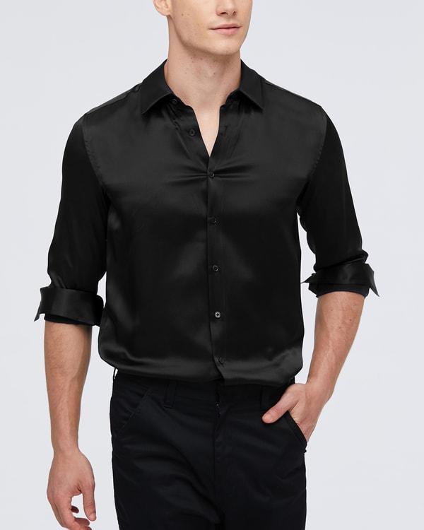 Mulberry Silk Basic Mens Shirt Product Image