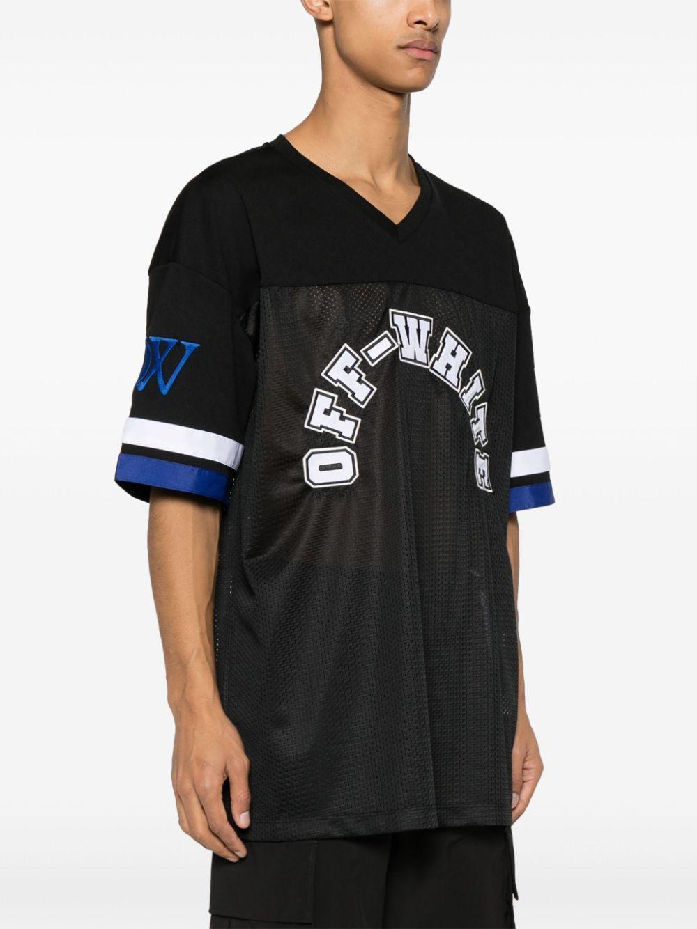 logo-appliqué panelled T-shirt Product Image