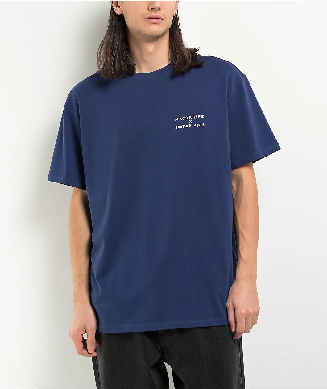 Macba Life x Brother Merle Crash Navy T-Shirt Product Image