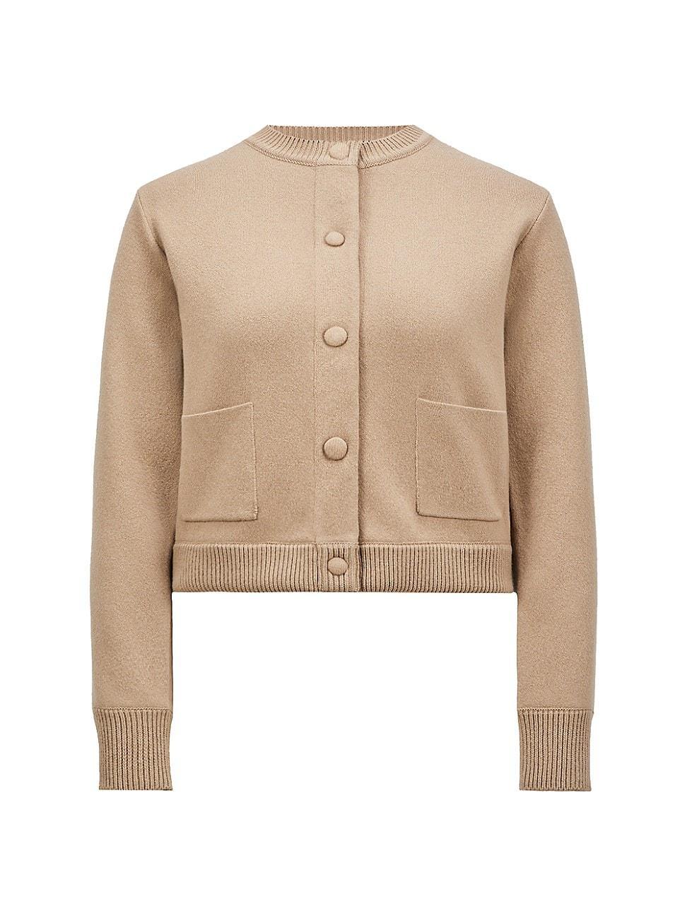 Womens Padded Wool Cardigan Product Image