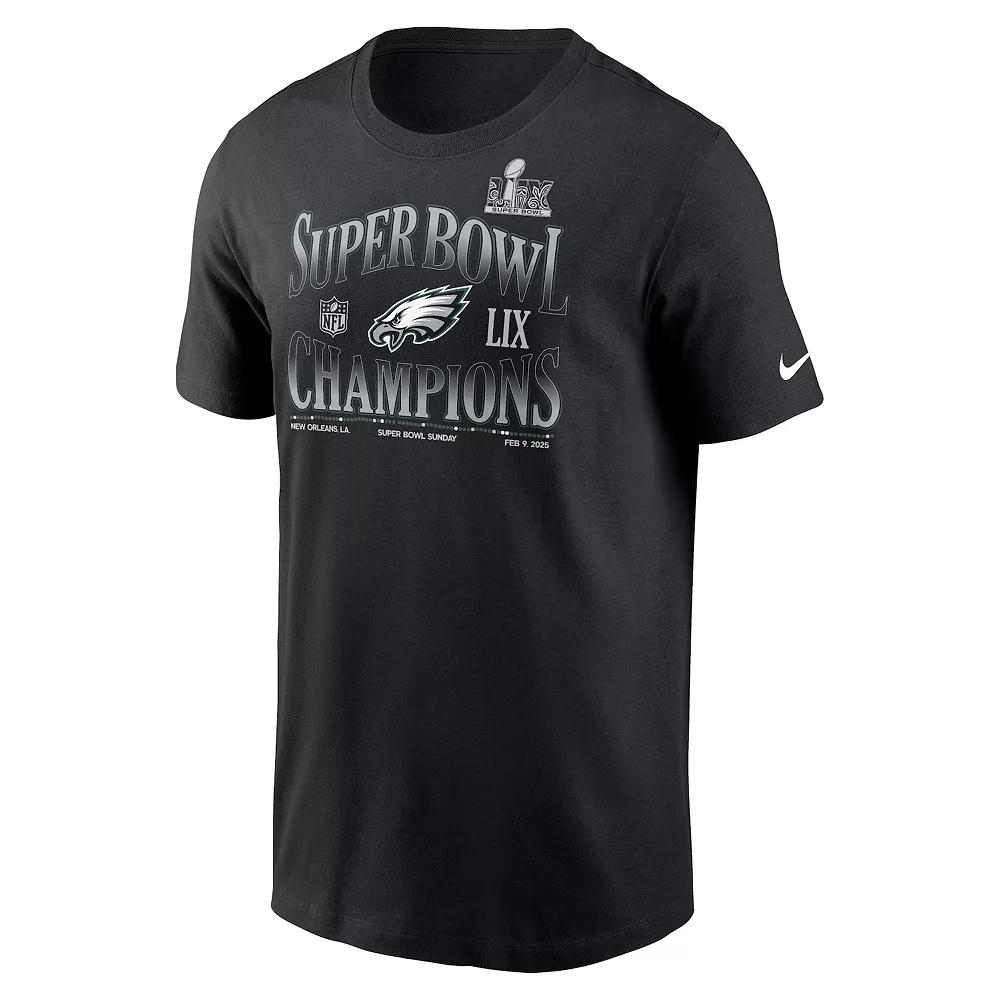 Men's Nike Philadelphia Eagles Super Bowl LIX Champions 90s Inspired Tee, Size: Large, Black Product Image