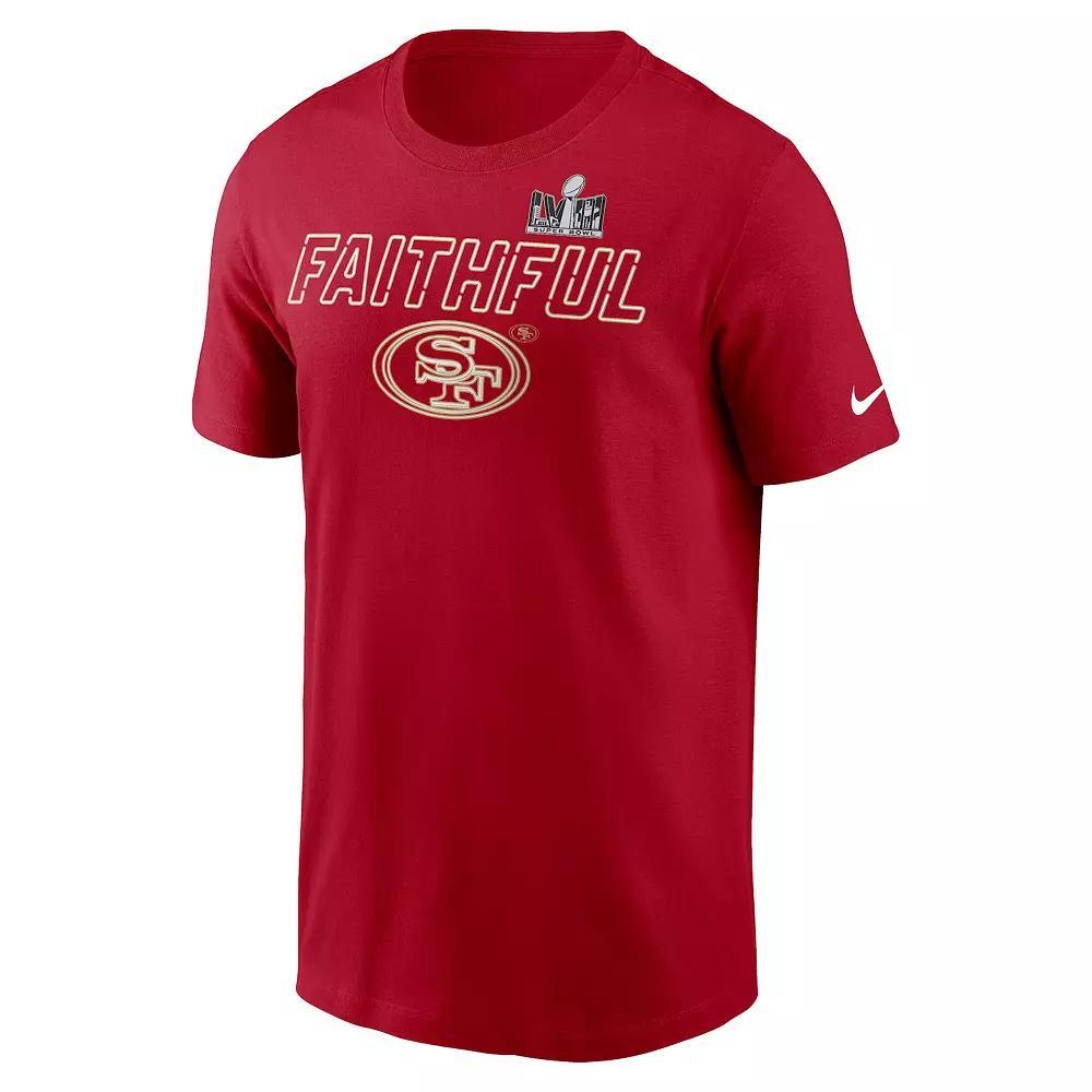 Men's Nike Kansas City Chiefs 2023 "Chiefs Kingdom" Super Bowl Bound Tee, Size: Small, White Product Image