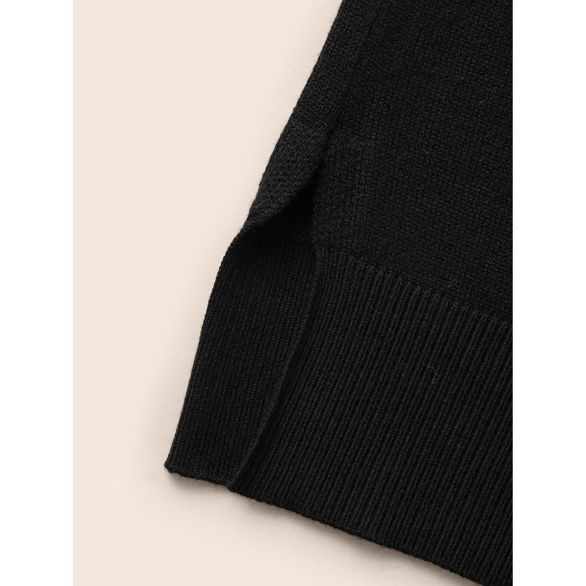 Plus Size Supersoft Essentials Contrast Trim Hooded Cardigan Black Women Casual Loose Long Sleeve Everyday Cardigans BloomChic 10/M Product Image