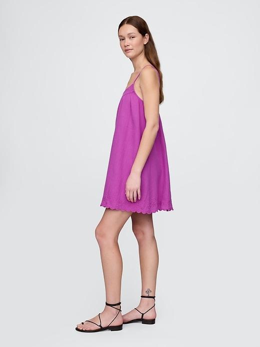 Cotton Gauze Embroidered Swing Dress Product Image
