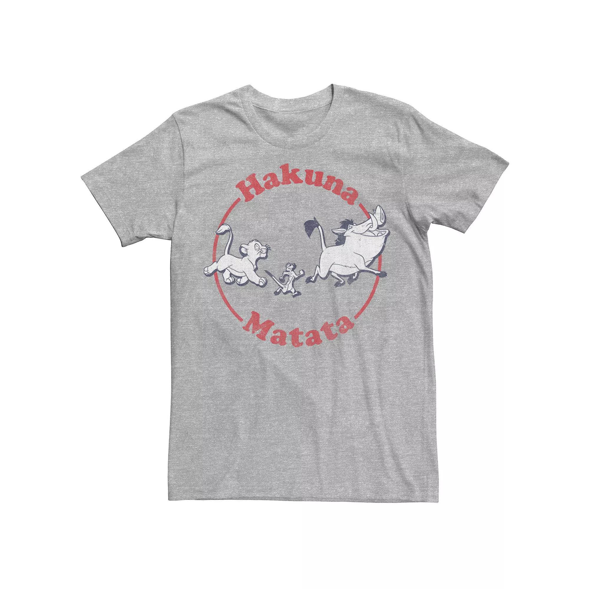 Disney's The Lion King Men's Hakuna Matata Character Strut Tee, Size: Medium, Athletic Grey Product Image