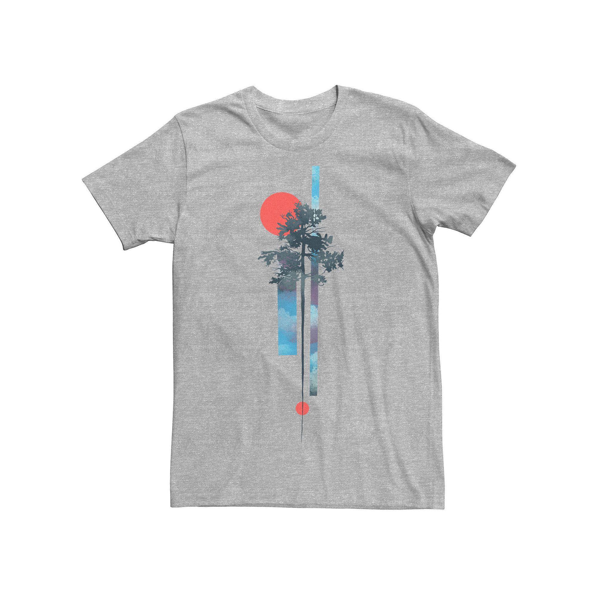 Men's Abstract Nature Tree Graphic Tee, Size: XXL, White Product Image