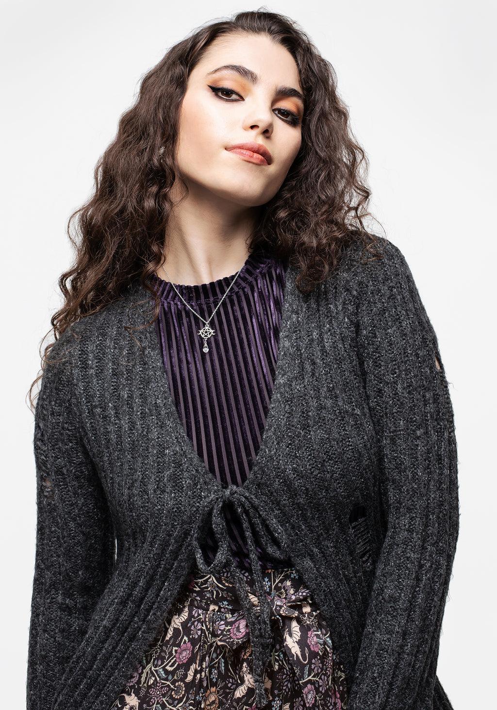 Dysnomia Ribbed Velvet Crop Top Product Image
