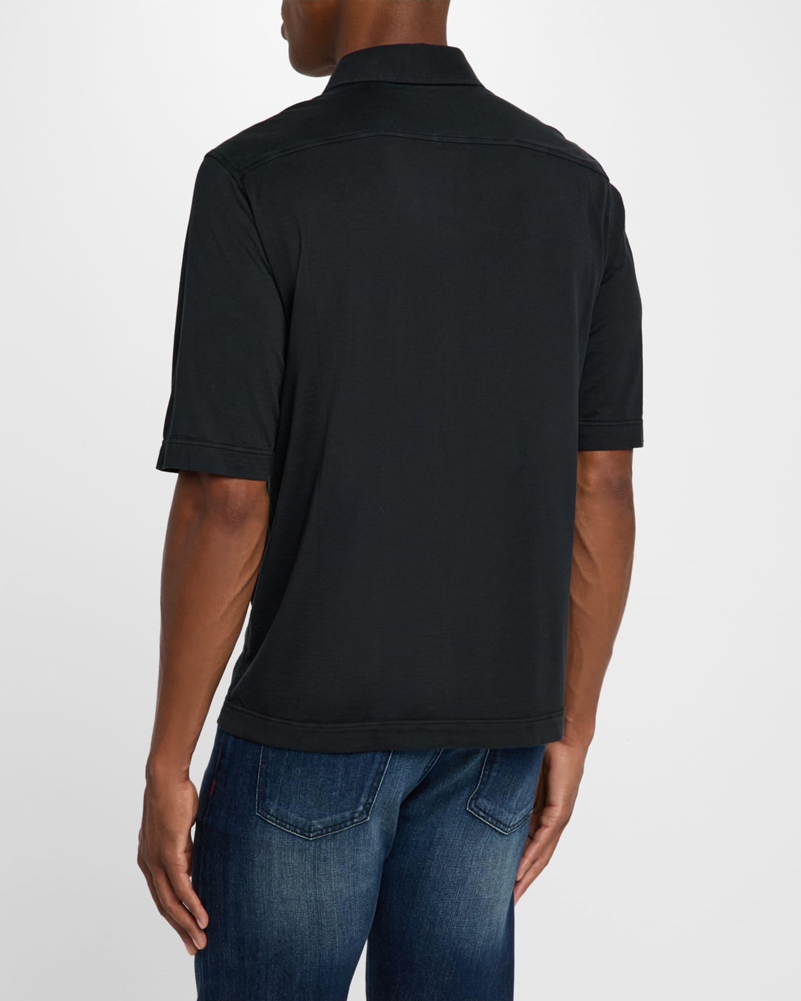 Men's Silk and Cotton Short-Sleeve Overshirt Product Image