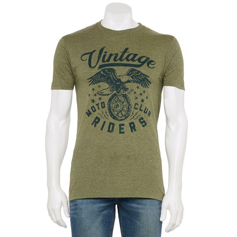 Men's Vintage Riders Tee, Size: XL, Sage Black Grey Product Image