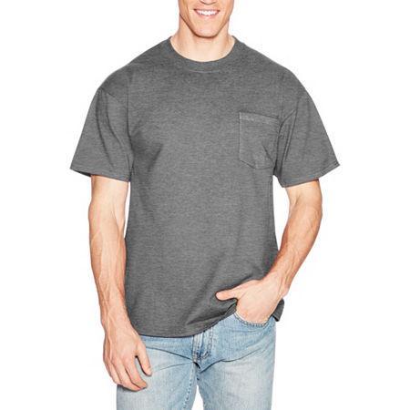 Men's Hanes® Beefy-T 2-Pack Pocket T-Shirt, Size: XL, Blue Product Image