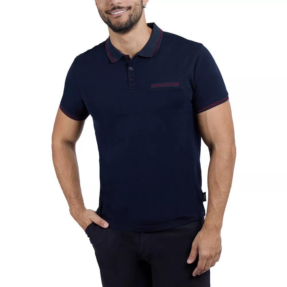 Men's Cultura Short Sleeve Polo With Chest Rib Pocket, Size: XL, Blue Product Image