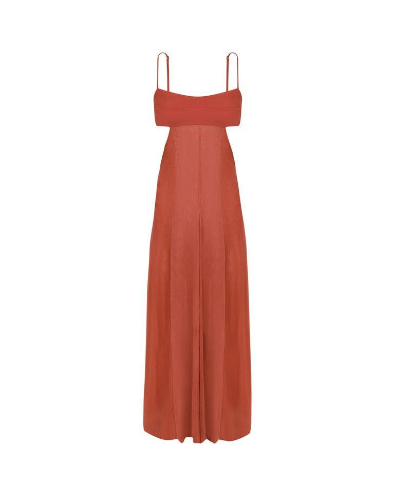 Melinda Long Dress (exchange only) - Brick Product Image