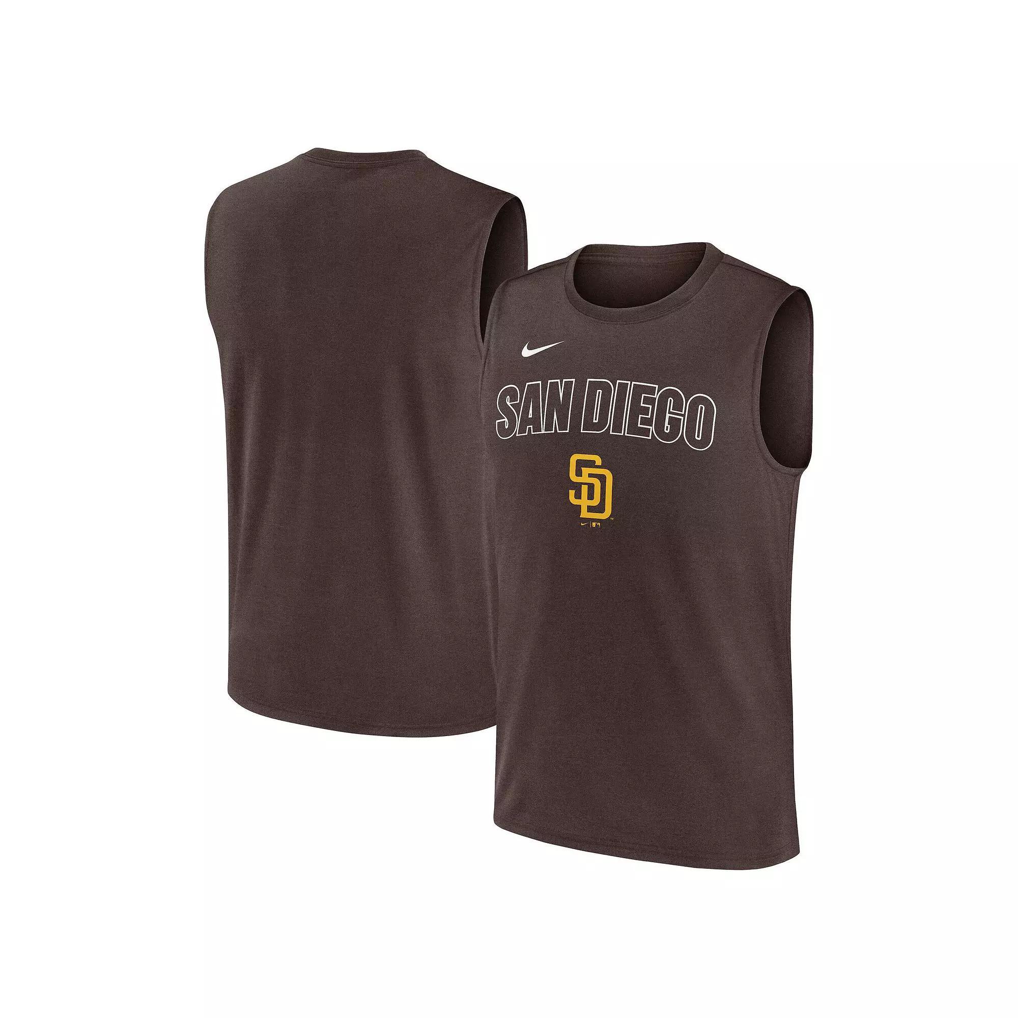 Mens Nike San Diego Padres Knockout Performance Muscle Tank Top Product Image