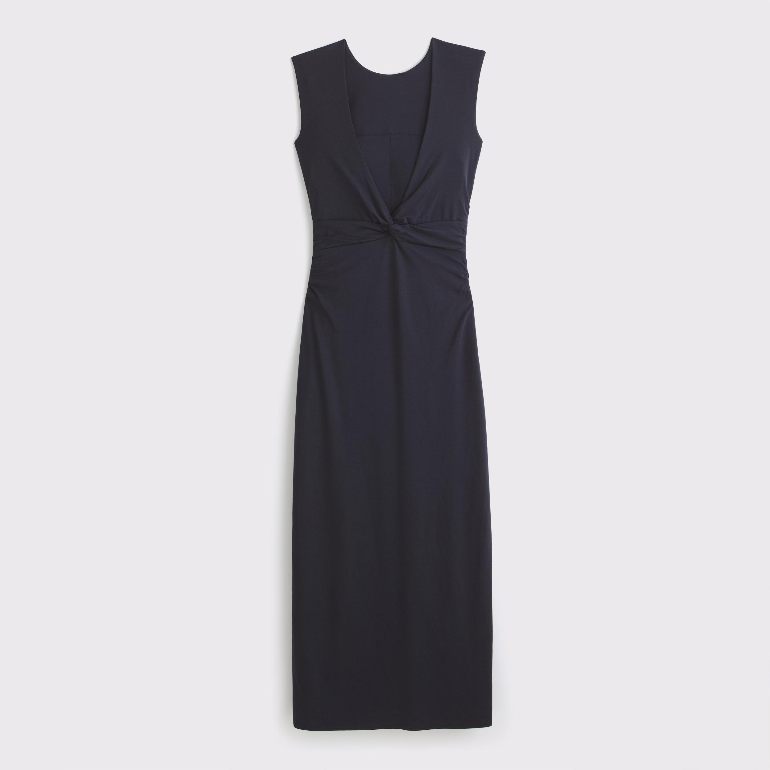 Bra-Free Open-Back Knit Midi Dress Product Image