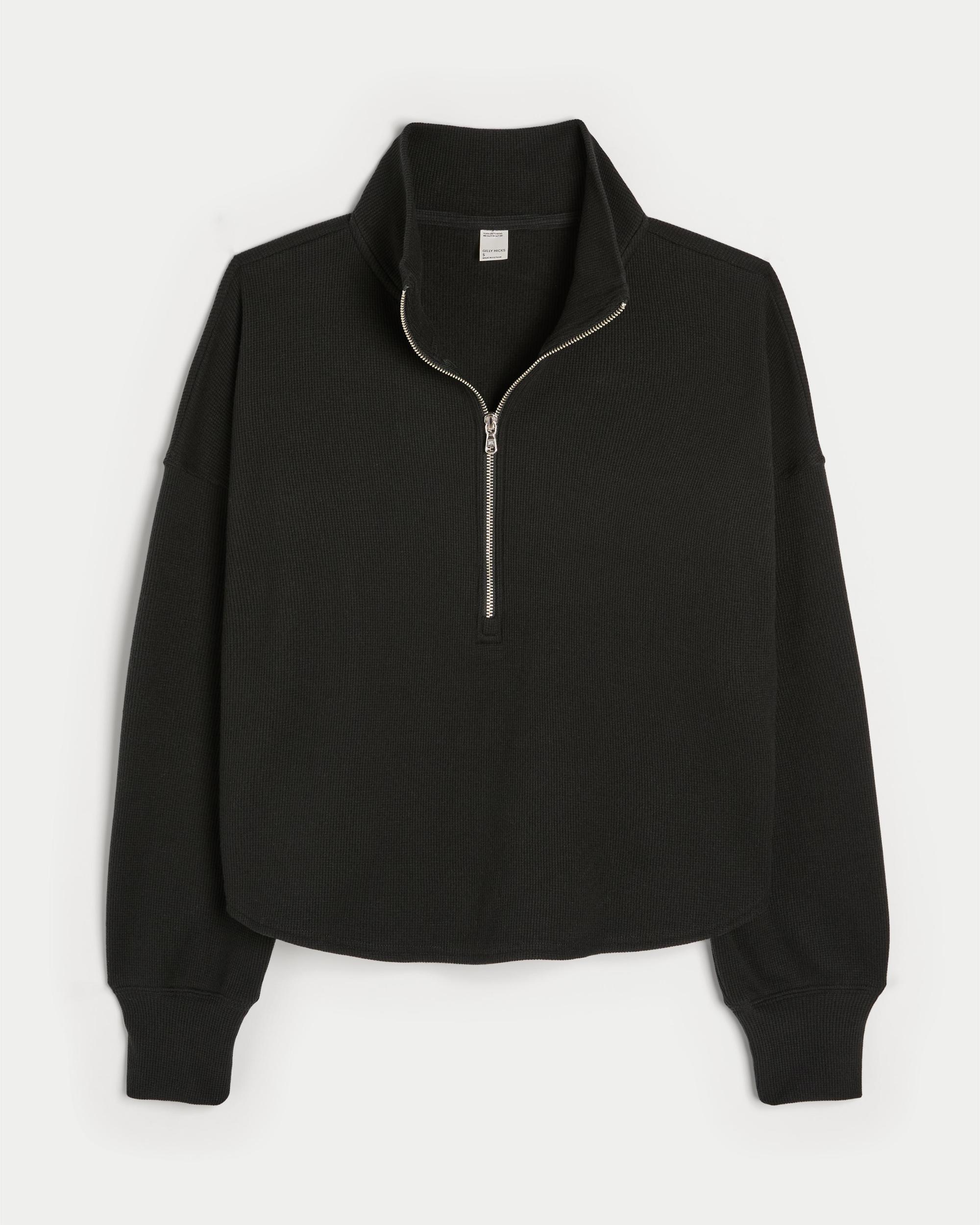 Gilly Hicks Cozy Waffle Quarter-Zip Top Product Image