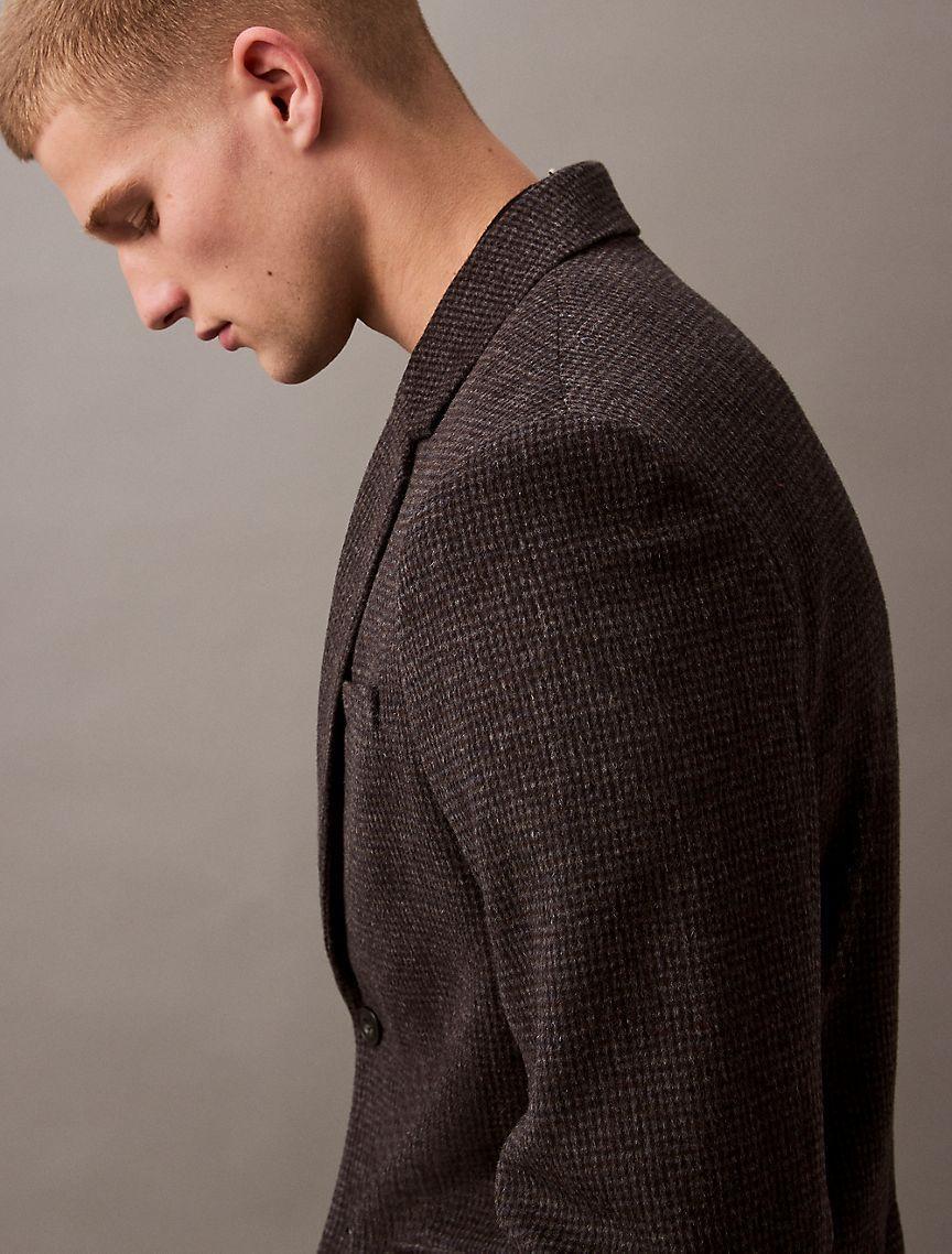 Wool Blend Slim Blazer Product Image