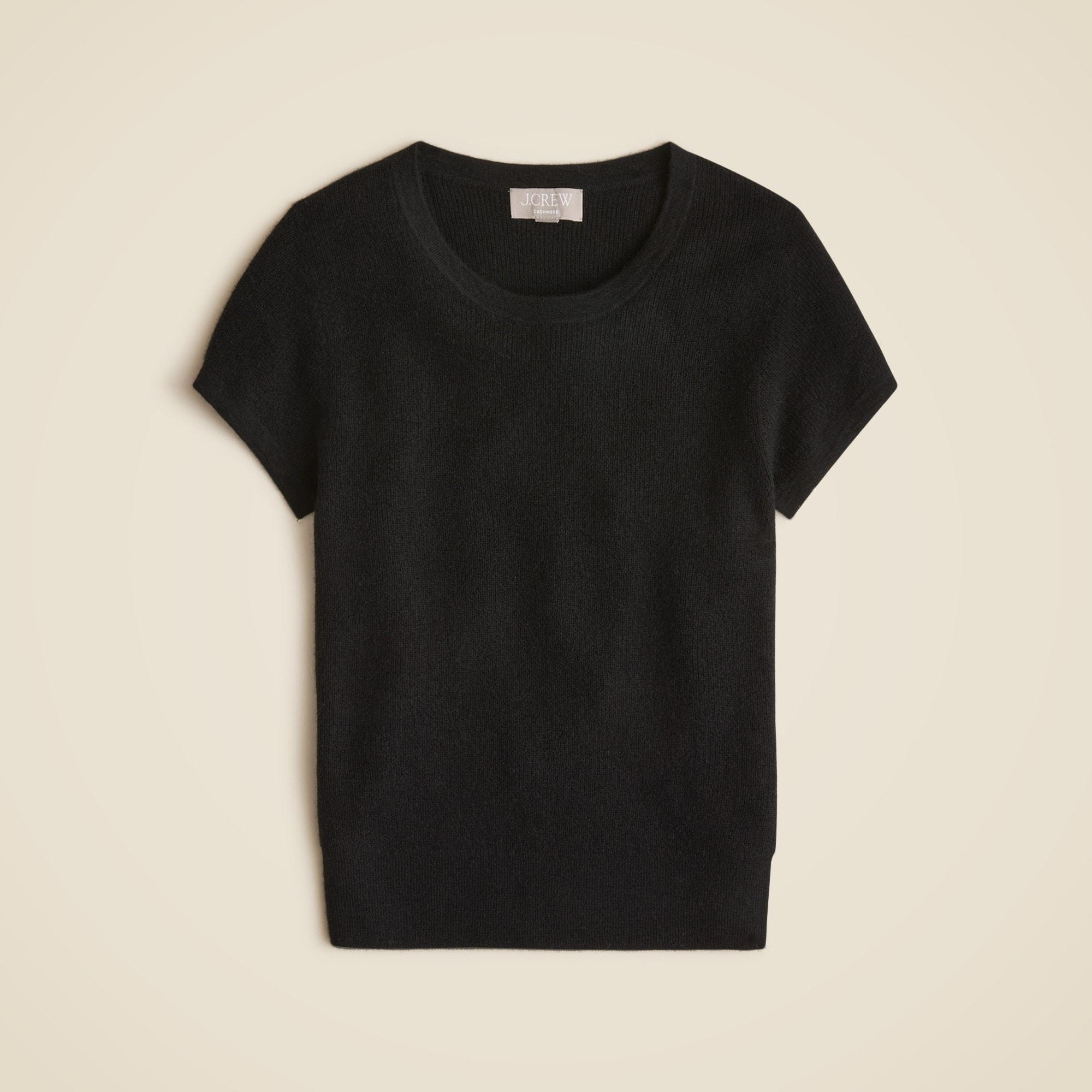 Ribbed featherweight cashmere T-shirt Product Image