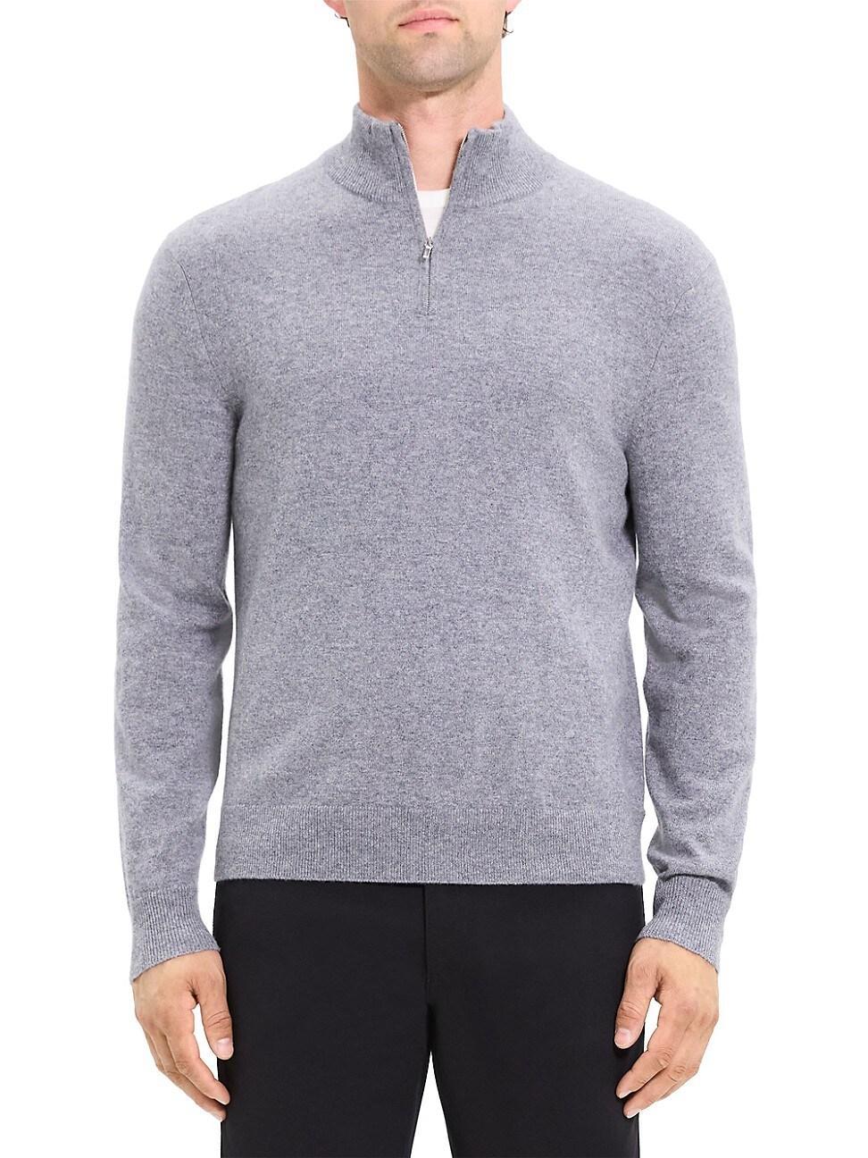 Theory Hilles Quarter Zip Cashmere Sweater Product Image