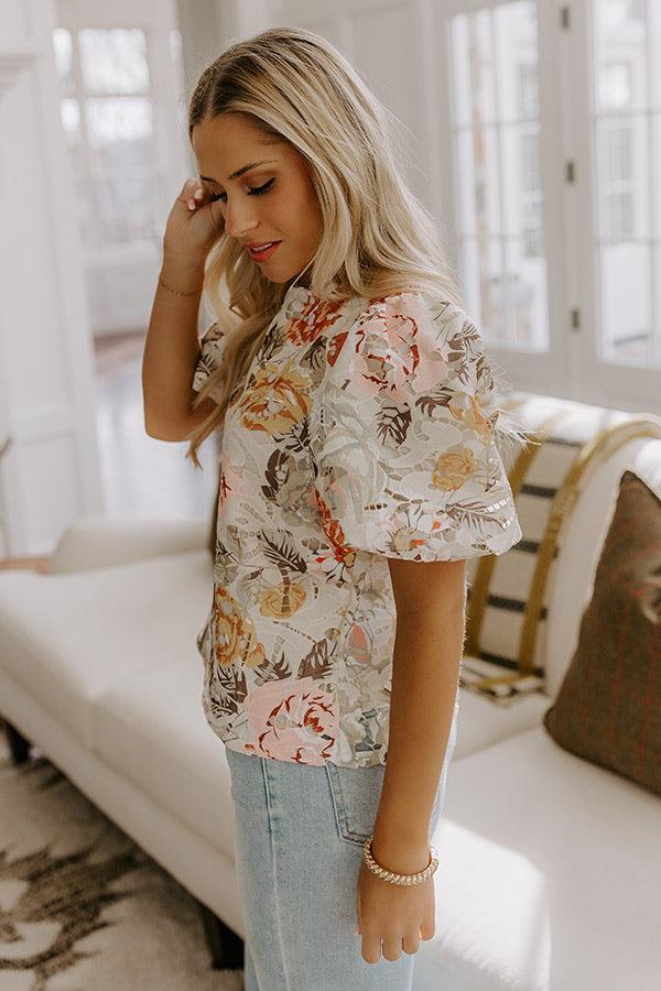 Tea Garden Chic Floral Top Product Image
