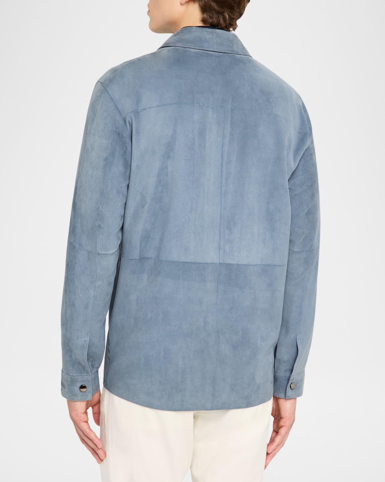 Men's Nuvola Suede Snap-Front Overshirt Product Image
