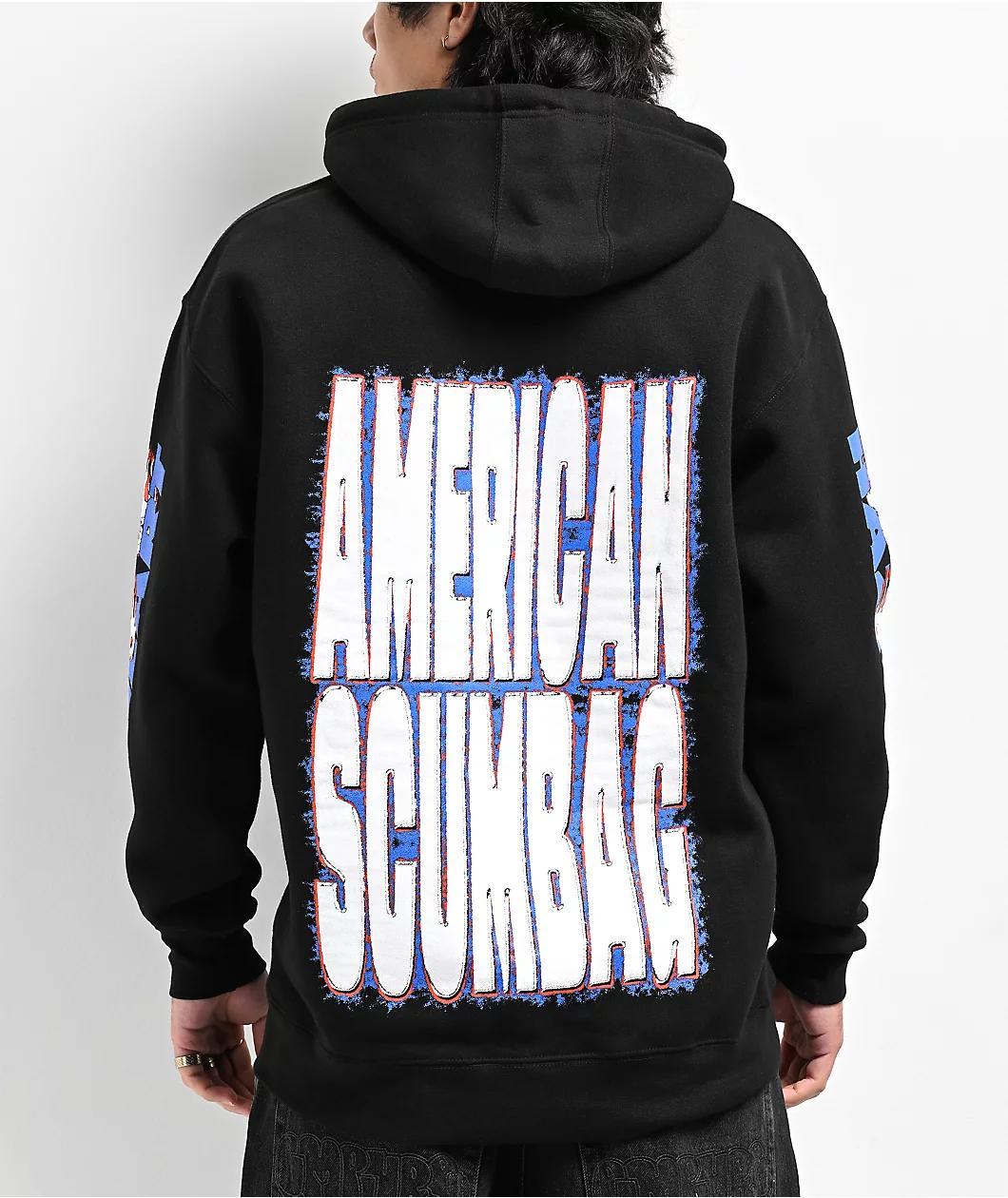 Hazheart Flame Hazzy Black Hoodie Product Image
