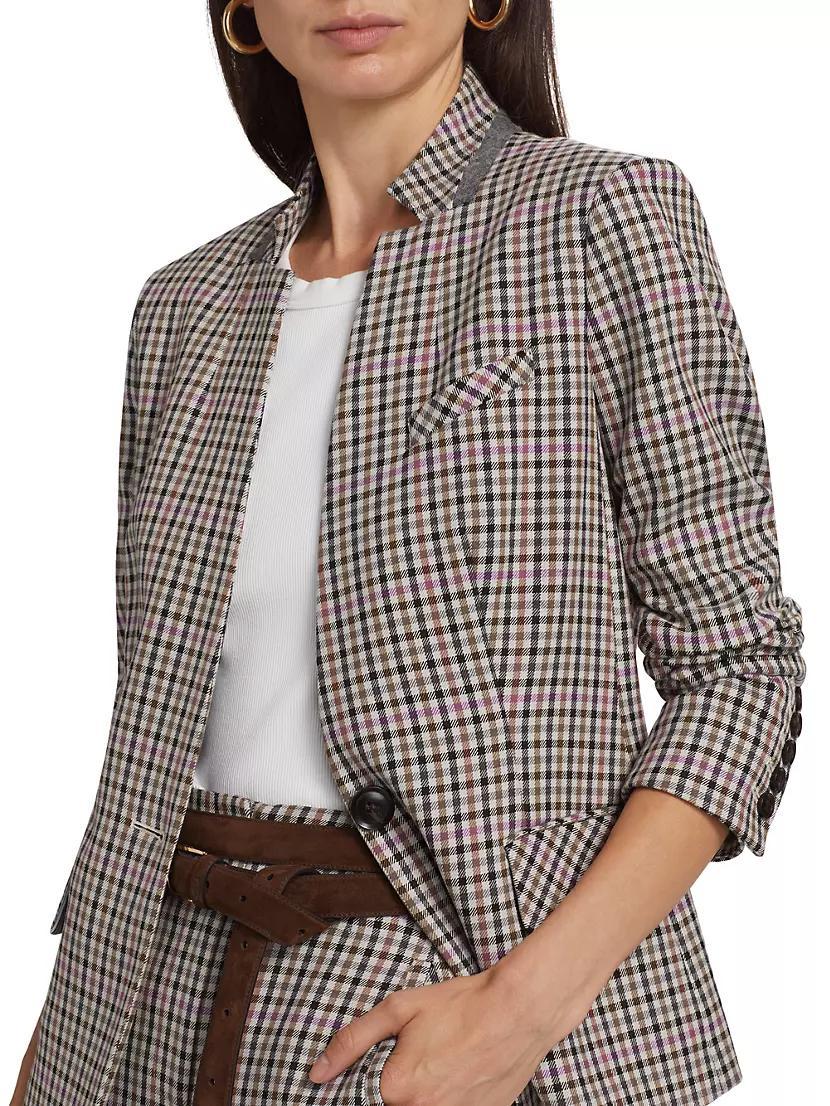 Katie Check Single-Breasted Blazer Product Image