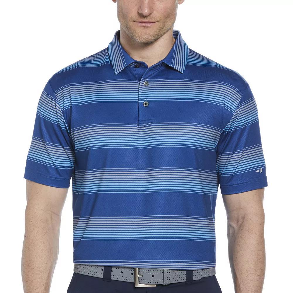 Men's Grand Slam Multi Stripe Printed Short Sleeve Golf Polo, Size: XL, Limoges Product Image