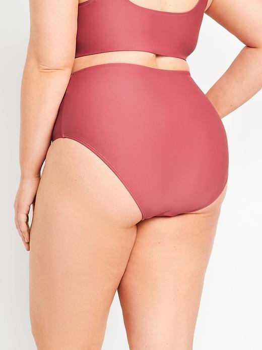 High-Waisted French-Cut Bikini Swim Bottoms Product Image