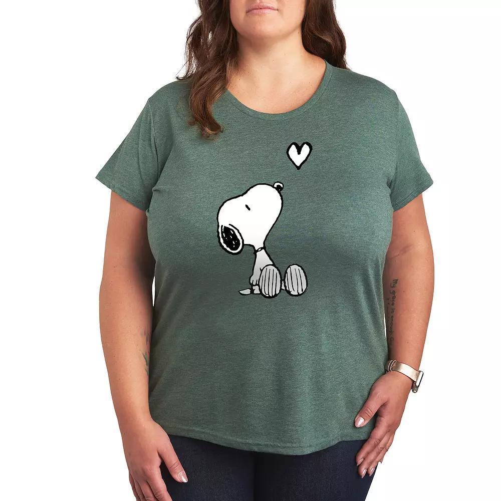 Plus Garfield Life Before Coffee Graphic Tee, Womens Grey Gray Product Image