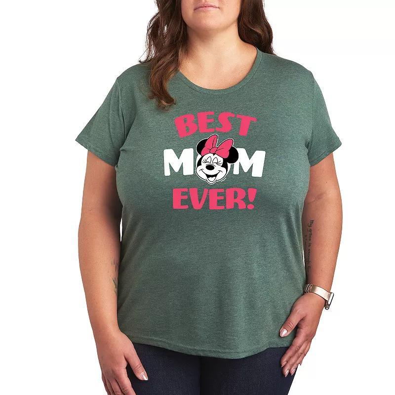 Disneys Minnie Mouse Plus Best Mom Graphic Tee, Womens Product Image