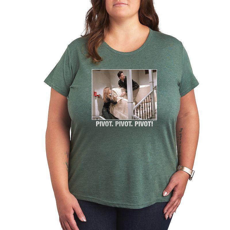 Plus Friends Pivot Graphic Tee, Womens Grey Green Product Image