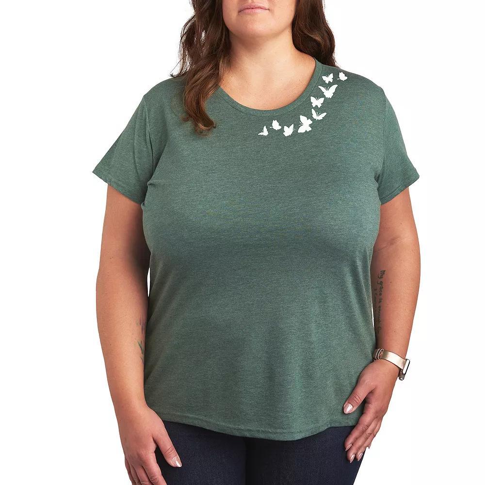 Plus Butterflies, Womens Grey Green Product Image