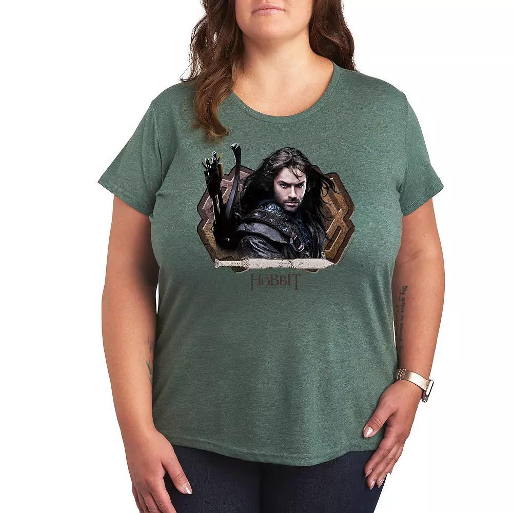 Plus The Hobbit Kili The Hobbit Graphic Tee, Womens Grey Gray Product Image