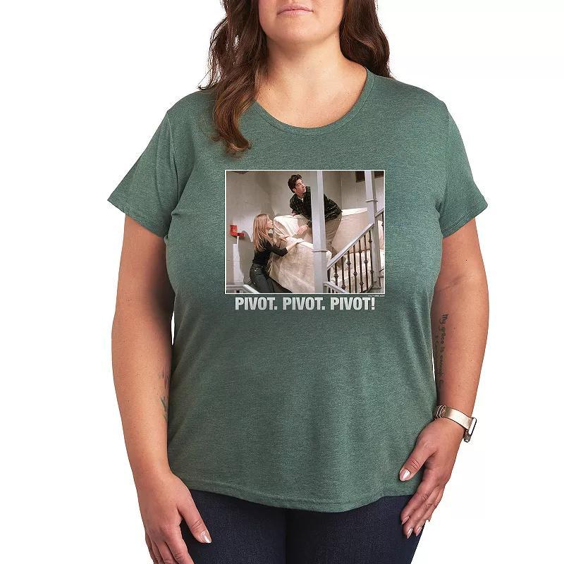 Plus Mushrooms With Butterfly Graphic Tee, Womens Grey Green Product Image