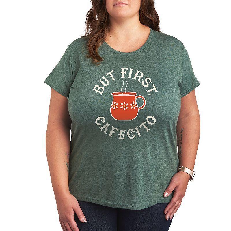 Plus The Lake Is Calling Graphic Tee, Womens Grey Blue Product Image