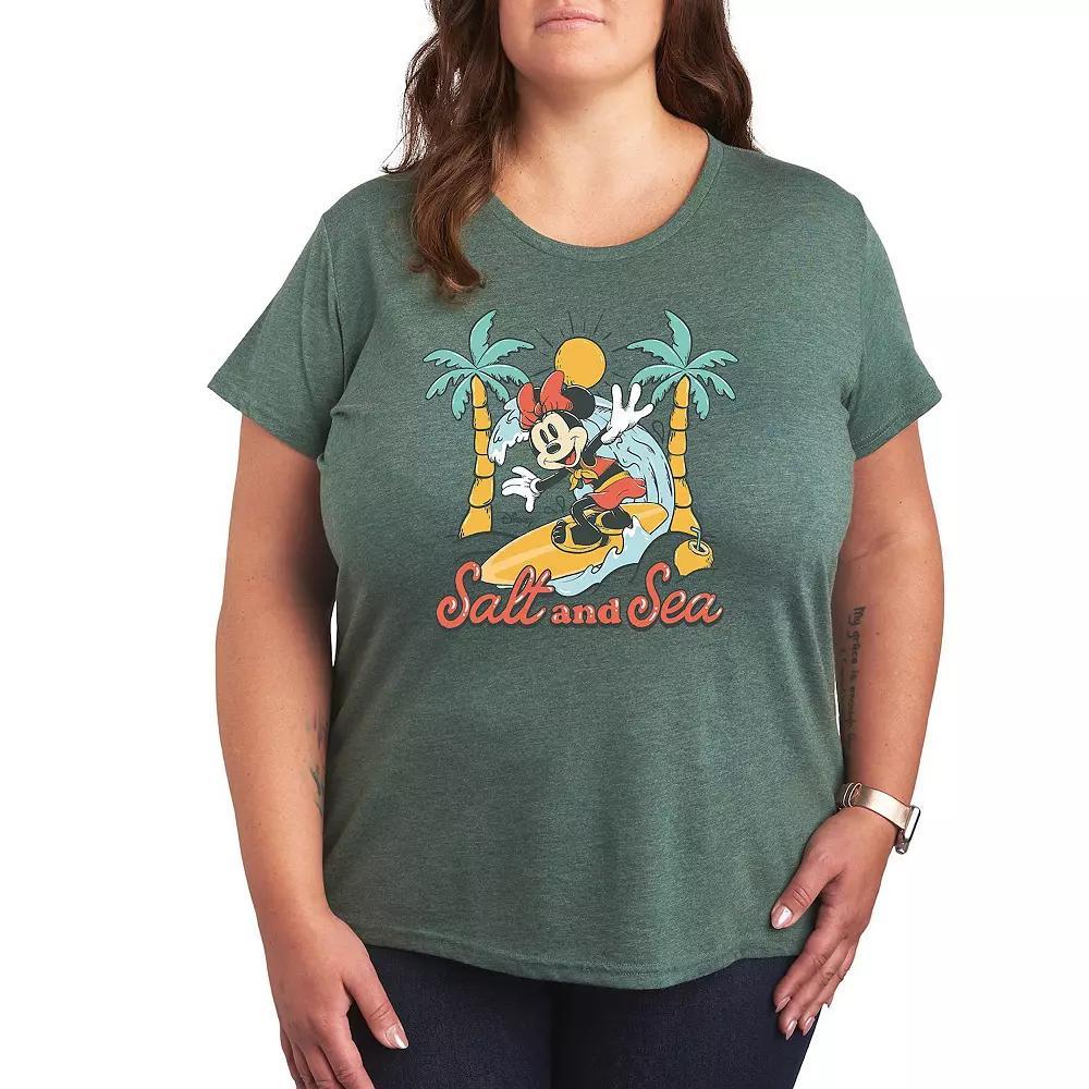 Disneys Minnie Mouse Plus Salt Sea Graphic Tee, Womens Product Image