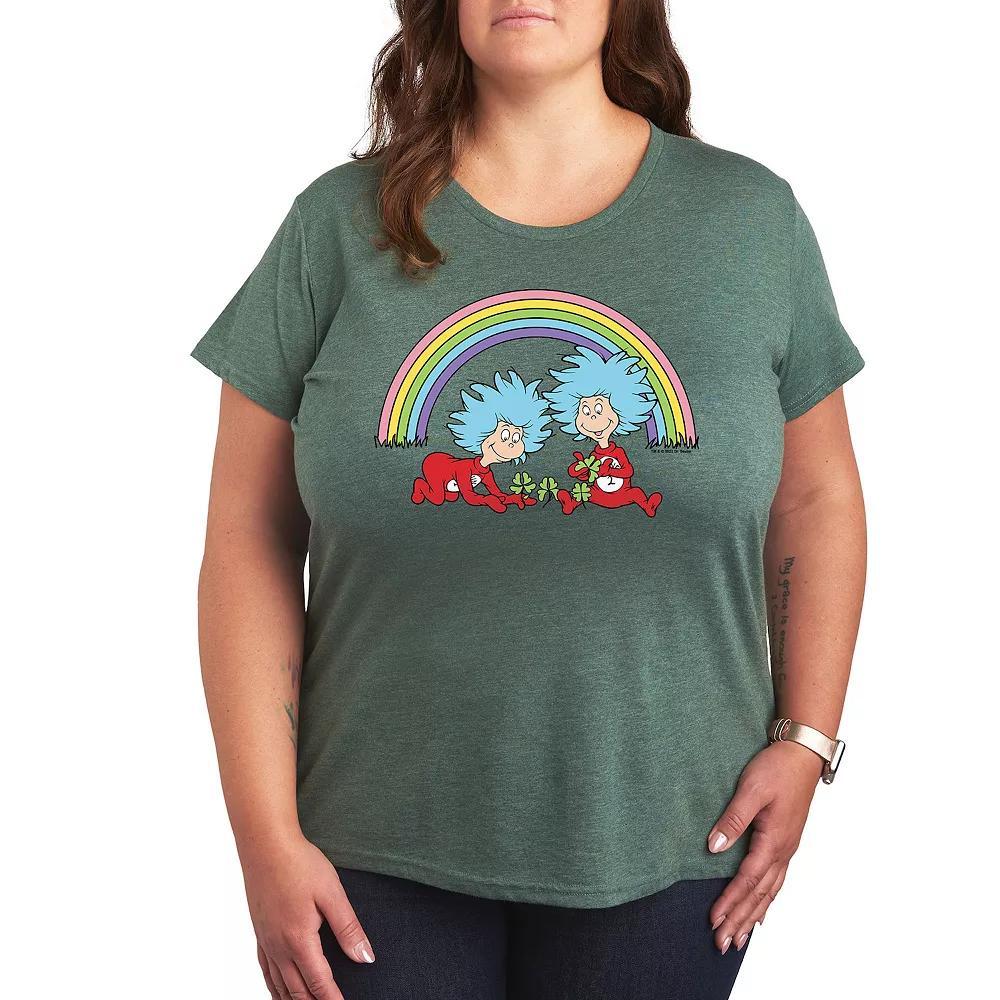 Plus Book Garden Graphic Tee, Womens Grey Juniper Product Image