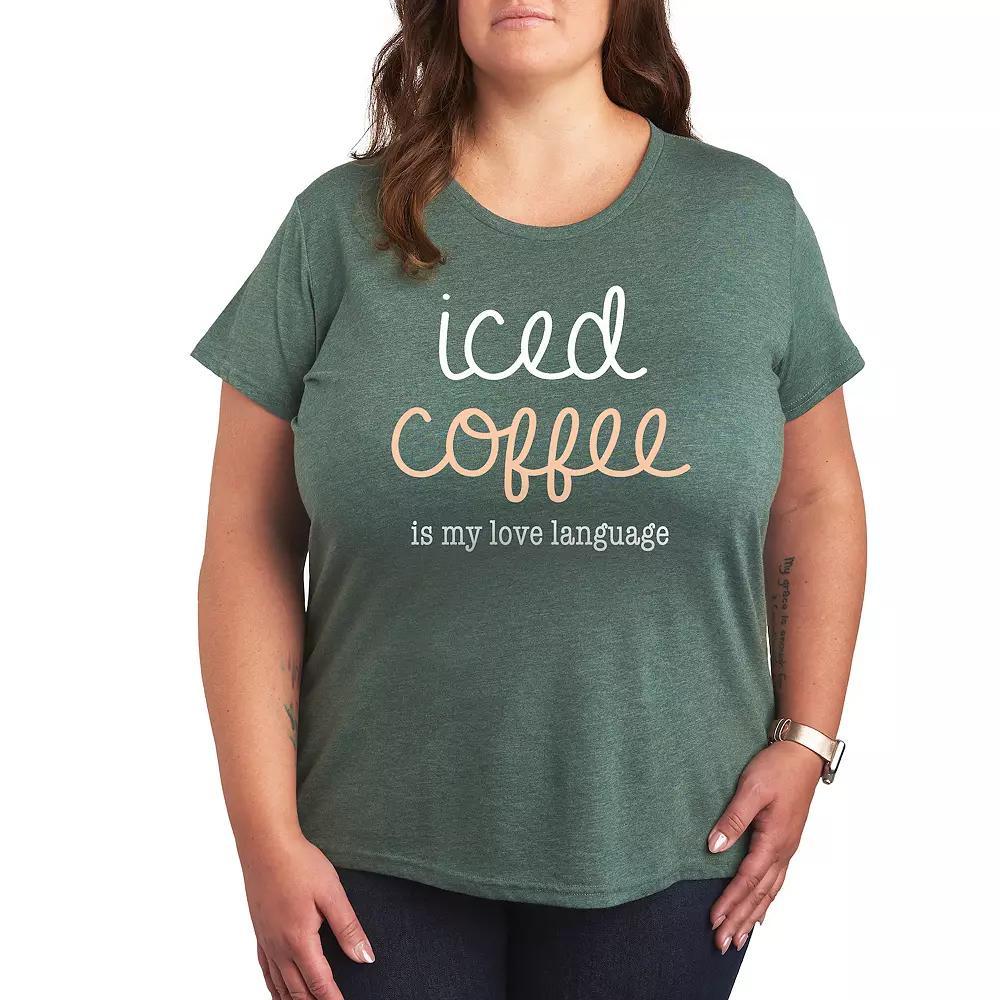 Plus Save The Mermaids Graphic Tee, Womens Grey Green Product Image