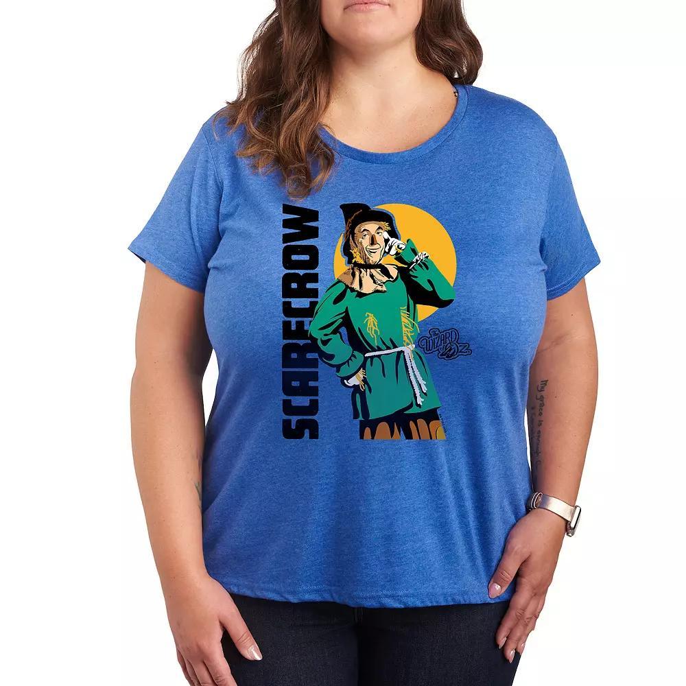 Plus The Wizard Of Oz Scarecrow Graphic Tee, Womens Grey Gray Product Image