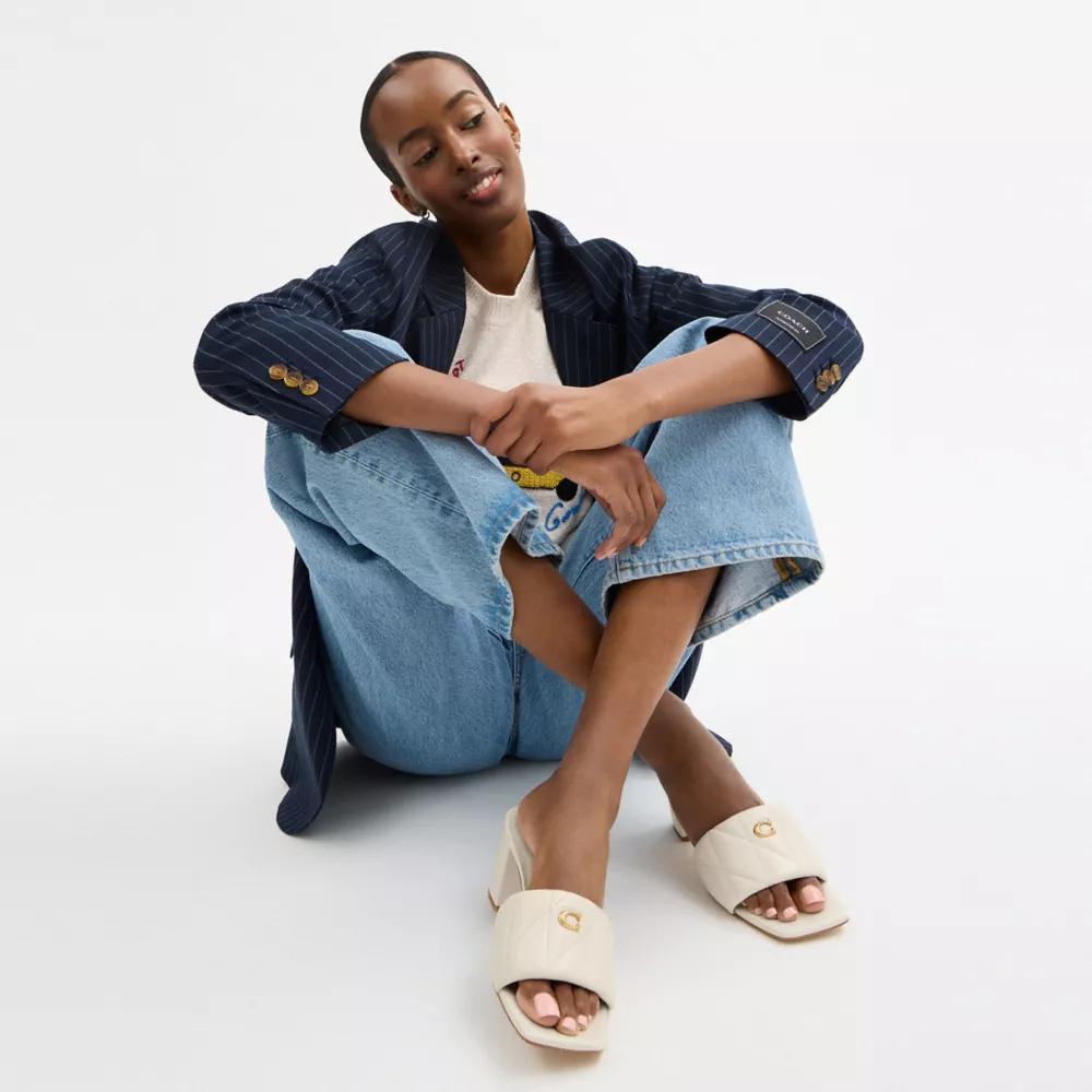 Holly Block Heel Sandal With Quilting Product Image
