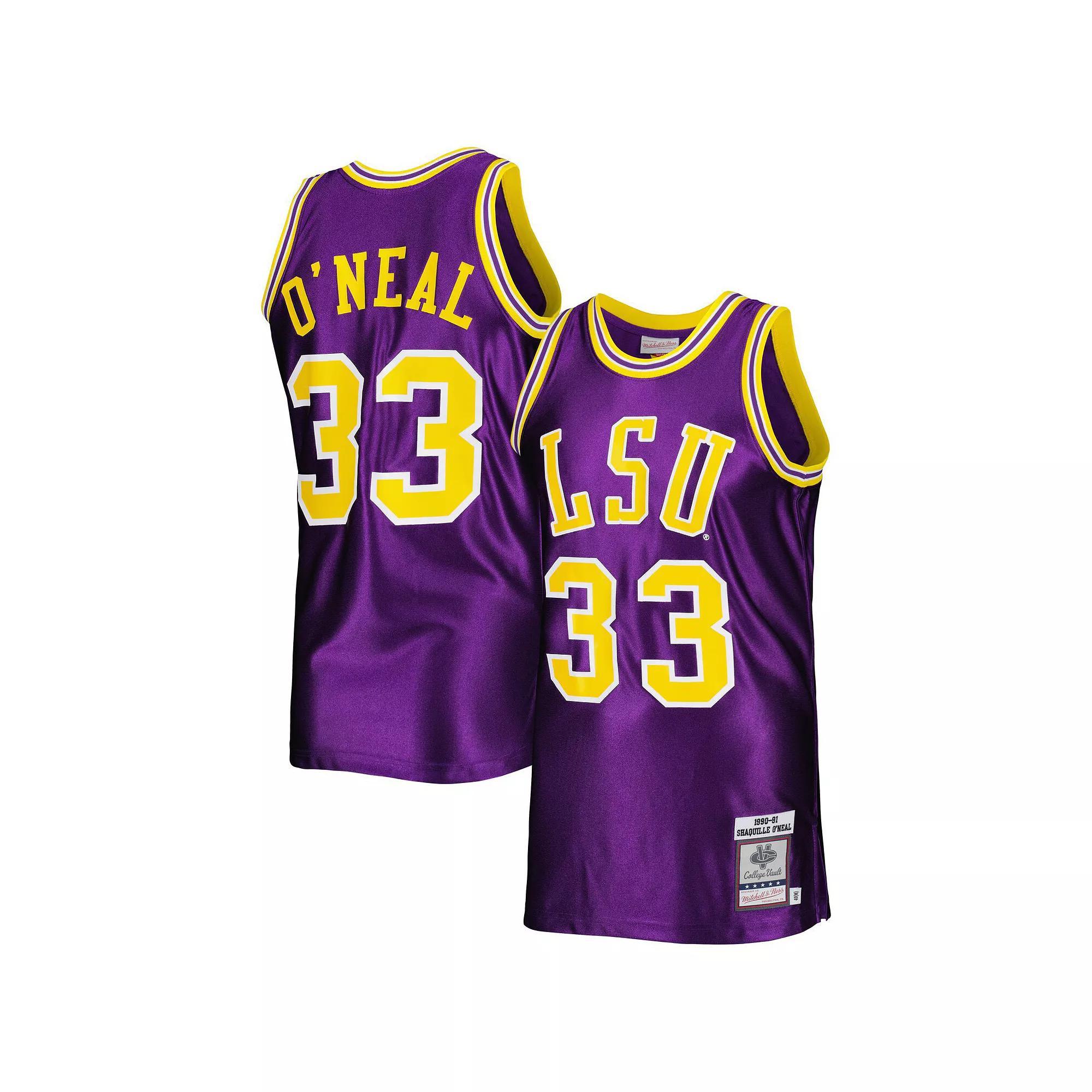 Men's Mitchell & Ness Shaquille O'Neal Purple LSU Tigers Authentic Jersey, Size: Medium Product Image