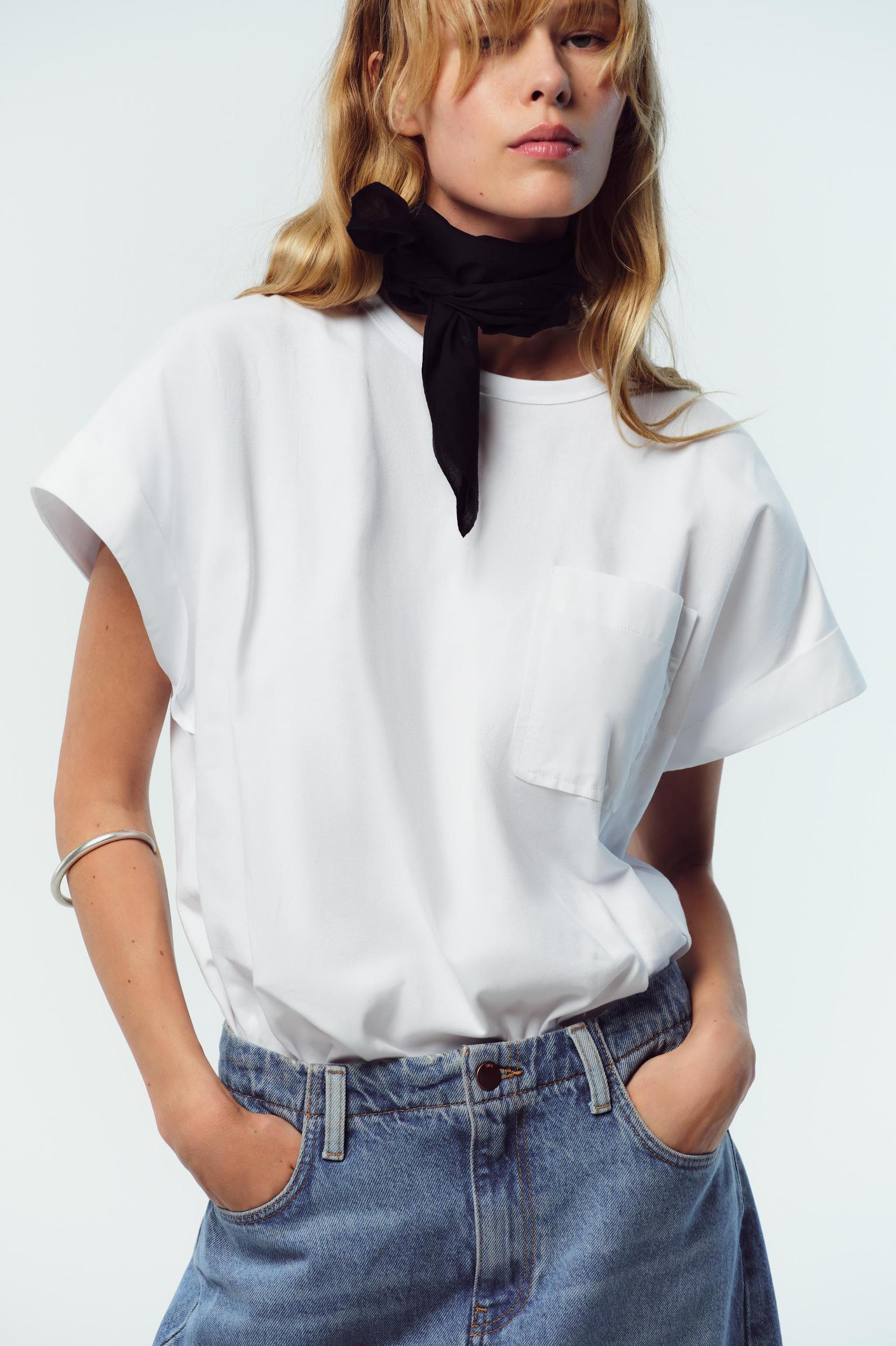 POPLIN POCKET T-SHIRT Product Image