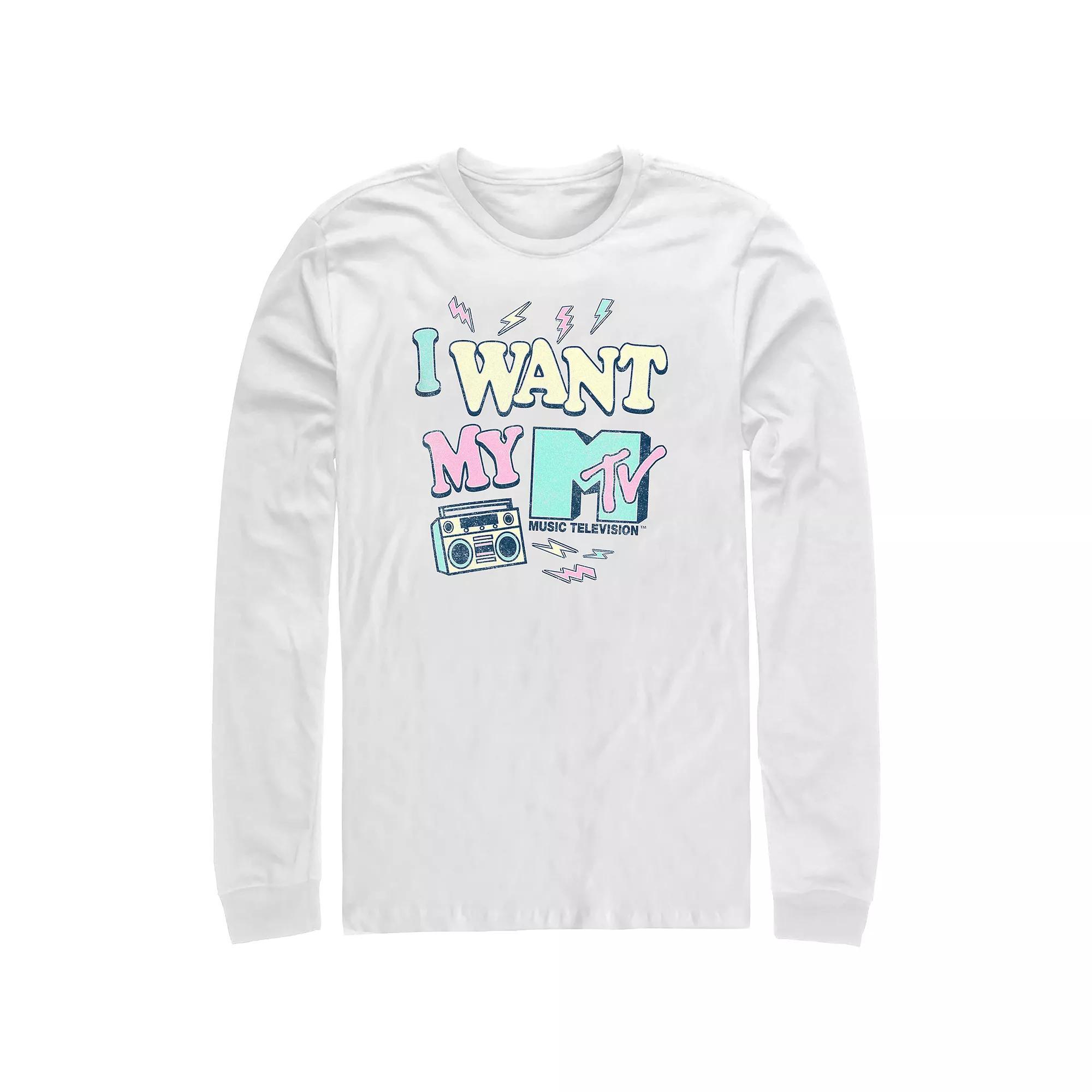 Men's I Want My MTV Graphic Tee, Size: Large, White Product Image