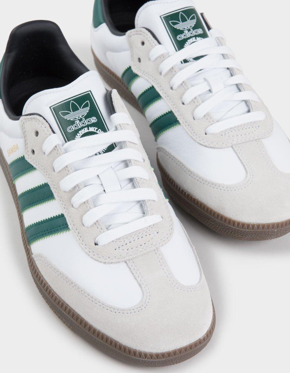ADIDAS Samba ADV Shoes - WHT/GREEN Product Image