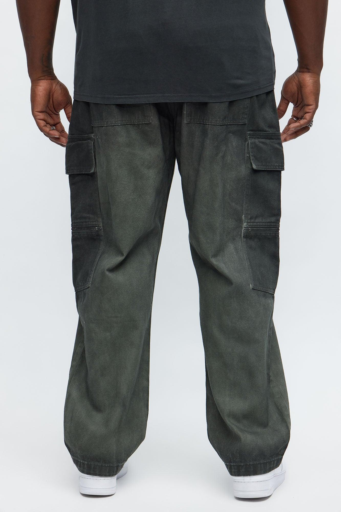 Relaxed Straight Stop Playing Games Jeans - Olive Product Image