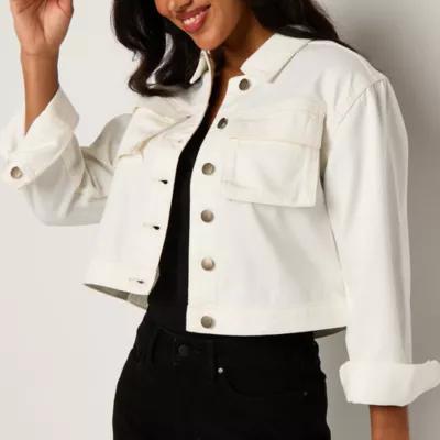 a.n.a Midweight Denim Womens Cropped Jacket Product Image