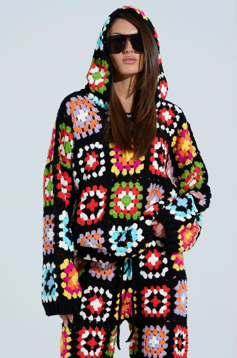 FESTIVAL GIRLY OVERSIZED CROCHET SWEATSHIRT Product Image