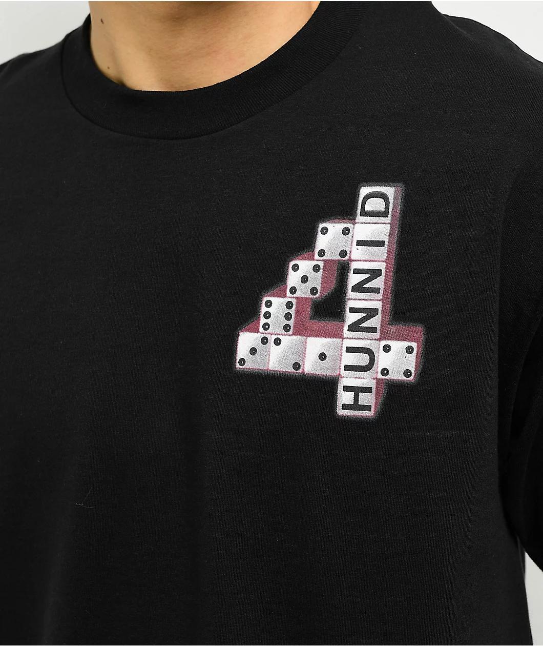 4Hunnid Dice Stack Black T-Shirt Product Image