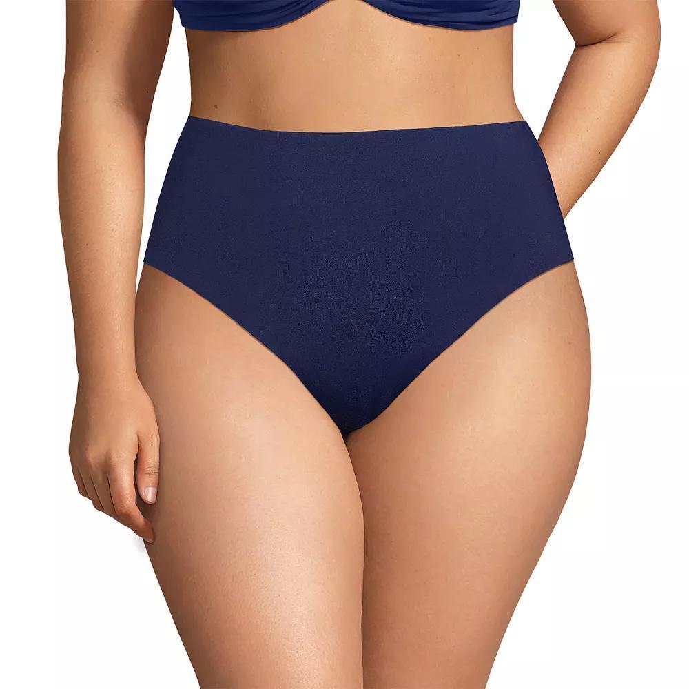 Plus Size Lands' End Smoothing High Waisted Swim Bottoms, Women's, Size: 16 W, Cloud Blue Floral Product Image